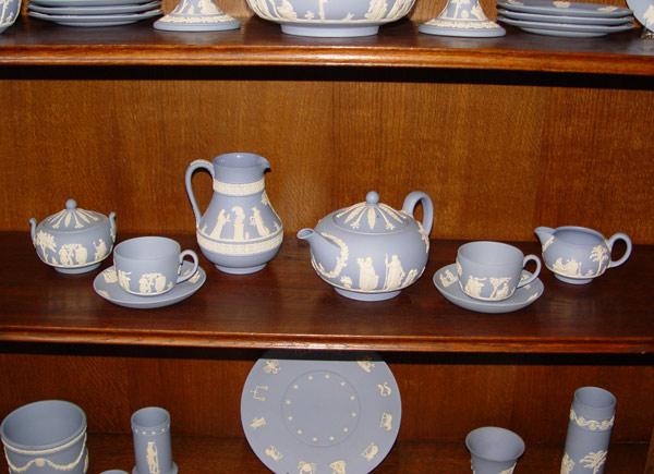 Appraisal: PIECE WEDGWOOD BLUE JASPER TEA SET PLUS To include teapot