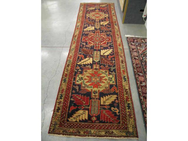 Appraisal: Heriz Persian Handmade Runner animals among geometrics designs rich colors