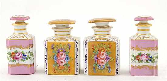 Appraisal: Two pairs Sevres style porcelain scent bottles circa each pair