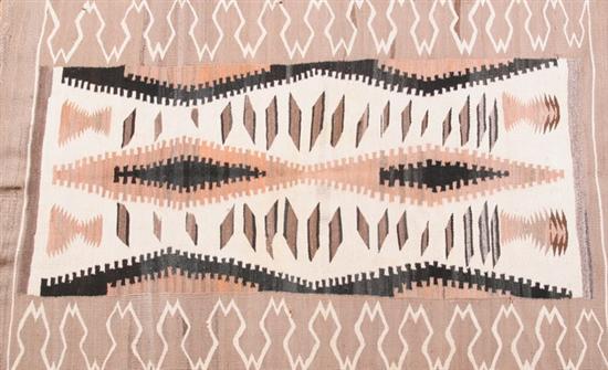 Appraisal: NAVAJO WOVEN WOOL BLANKET Circa s In colors of brown