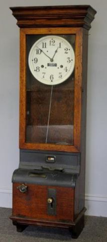 Appraisal: Vintage Time Card Clock from Garden StateTime Recorder Co From