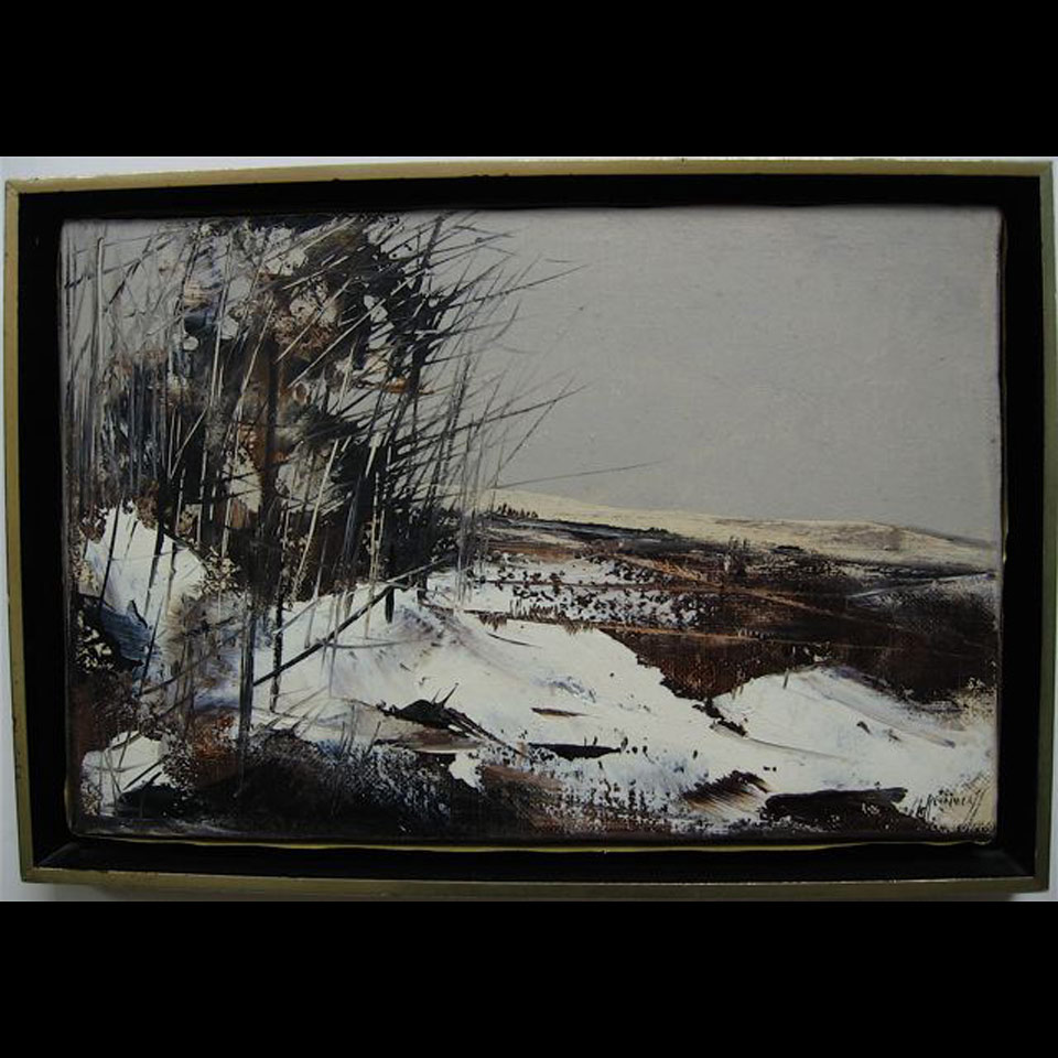 Appraisal: MOSES MARTIN REINBLATT - CANADIAN WINTER STUDY OIL ON CANVAS