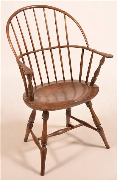 Appraisal: Pennsylvania Sack Back Windsor Armchair Pennsylvania Sack Back Windsor Armchair