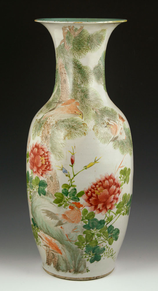 Appraisal: - Chinese Famille Rose Vase Chinese famile rose vase porcelain