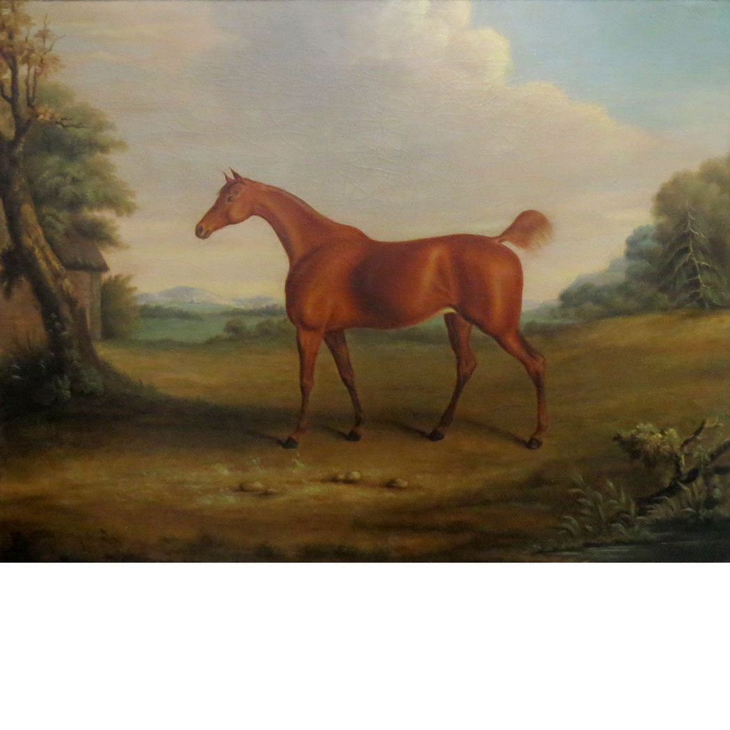 Appraisal: English School th Century Portrait of a Horse Oil on