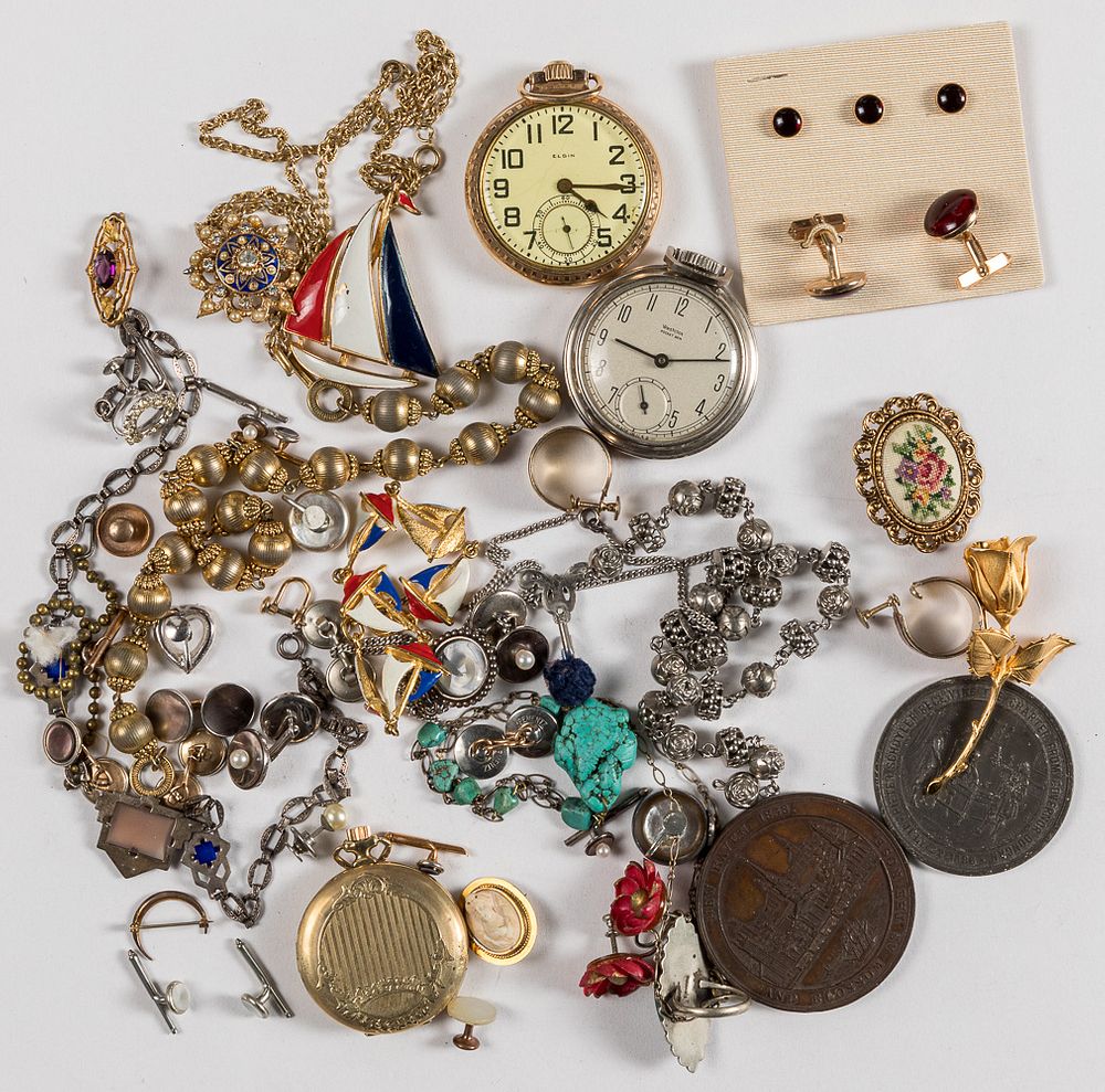 Appraisal: Group of costume and silver jewelry etc Group of costume