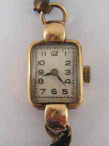 Appraisal: A Swiss hallmarked carat gold lady's wrist watch