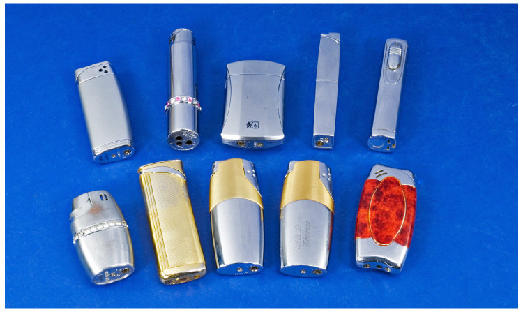 Appraisal: Collection of Colibri Gas Lighters Most in good working order