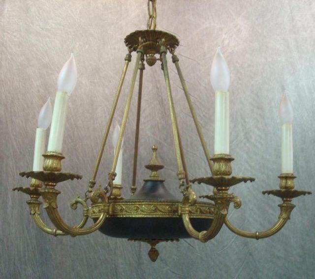 Appraisal: French Empire Style Arm Chandelier Dimensions diameter