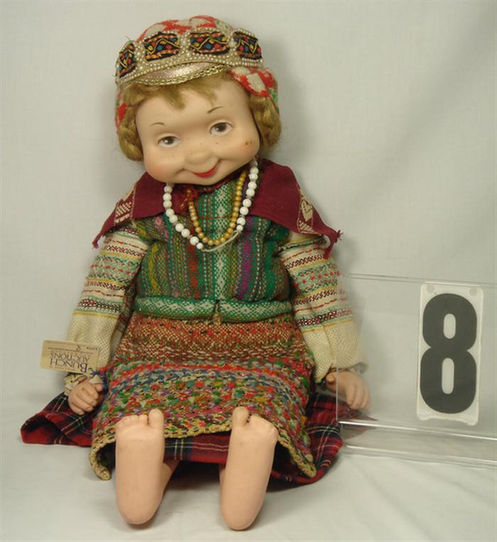 Appraisal: American Character Whimsie Doll inches tall gypsy vinyl and cloth