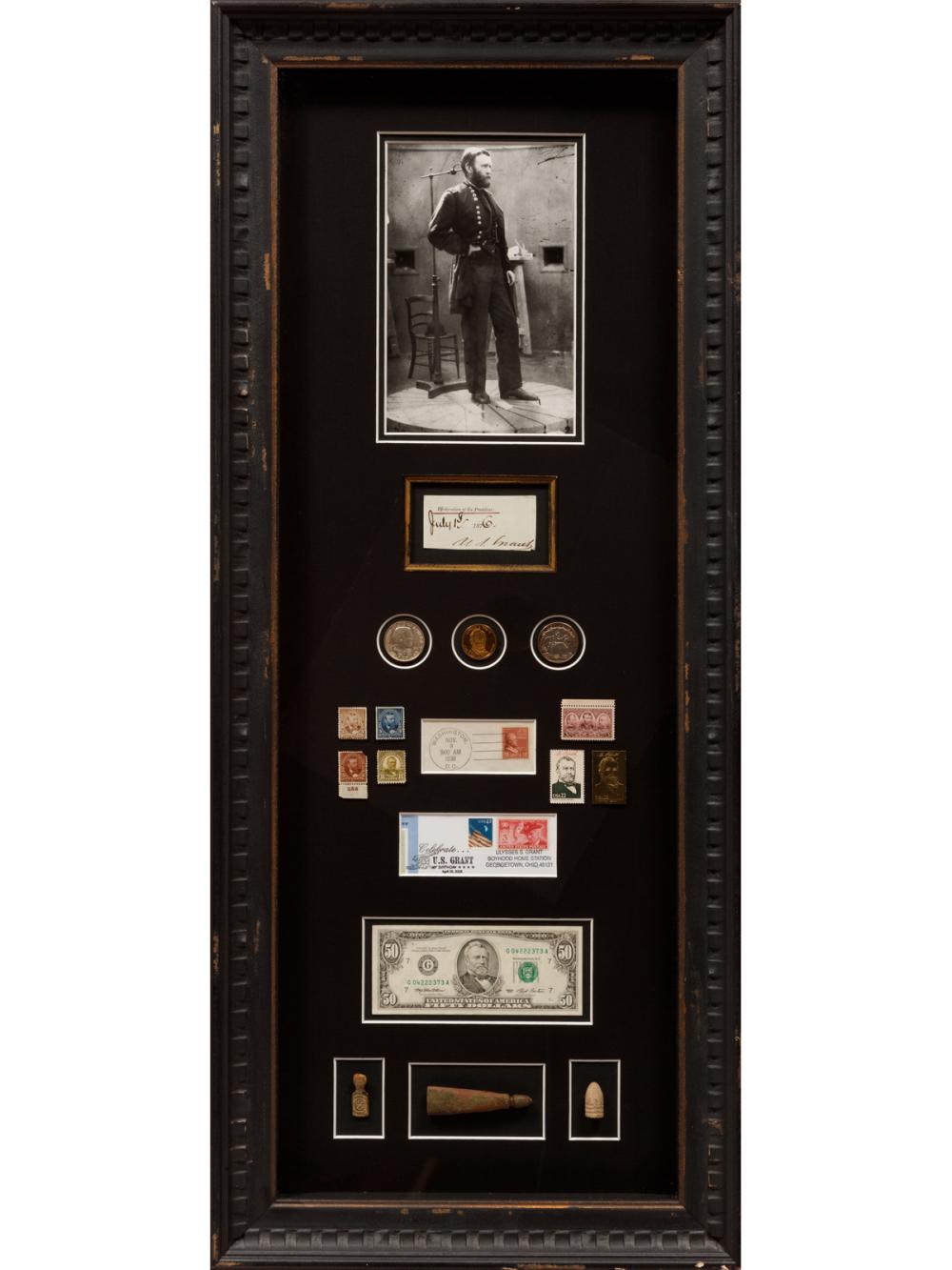 Appraisal: Ulysses S Grant th US President - shadowbox presentation incl