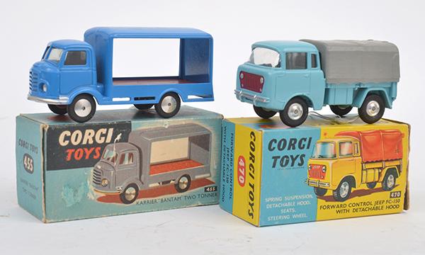 Appraisal: TWO CORGI MODELS INCLUDING FORWARD CONTROL JEEP FC- WITH DETACHABLE