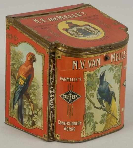 Appraisal: Red Van Melle's Toffee Bin Description Nice image of exotic