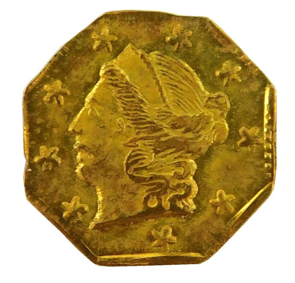 Appraisal: COIN dollar California fractional octagonal liberty gold coin uncirculated Breen-Gillio