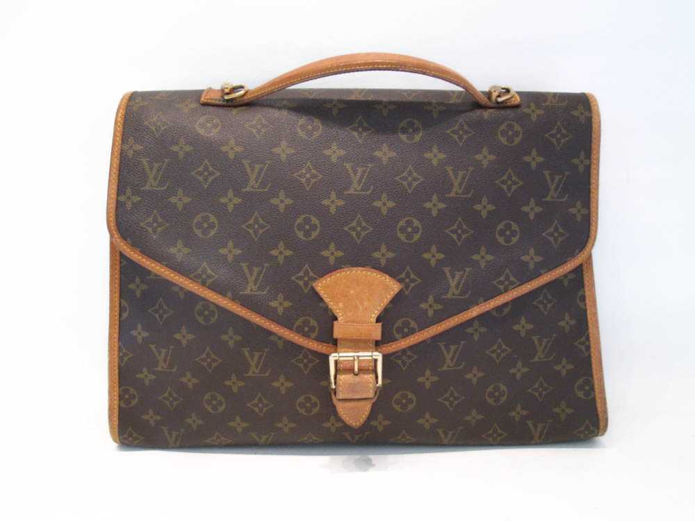 Appraisal: LOUIS VUITTON BEVERLY GM BRIEFCASE monogram canvas bag with leather