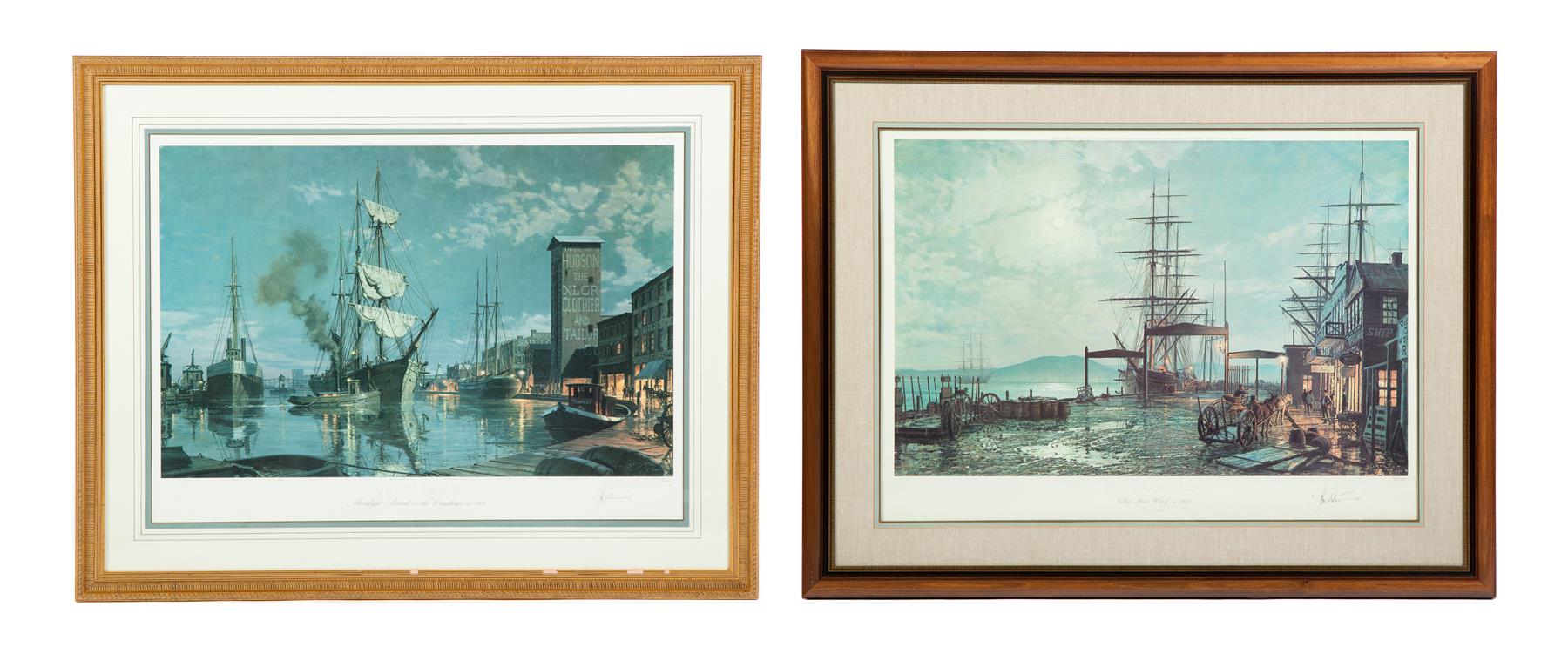 Appraisal: TWO MARITIME PRINTS JOHN STOBART B Limited edition color lithographs