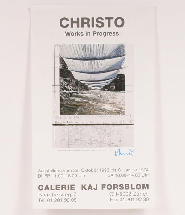 Appraisal: Christo American Works in Progress Over the River Project for