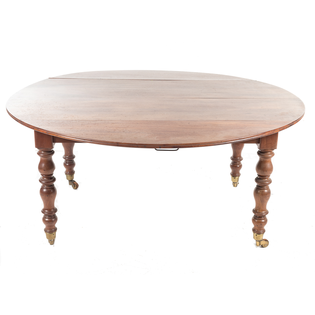 Appraisal: Elizabethan Revival mahogany dining table late th century in D