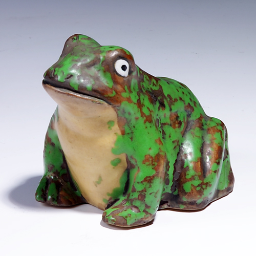 Appraisal: WELLER Coppertone frog figure Tip of one foot reglued Incised