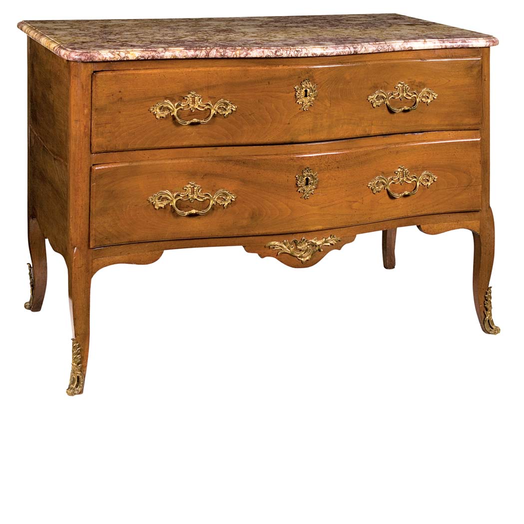 Appraisal: Louis XV Fruitwood Commode Mid th century The violet yura