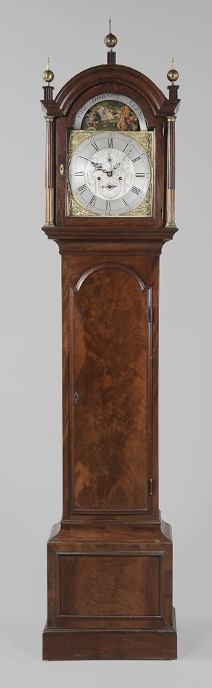 Appraisal: Chippendale Figured Mahogany Tall Case Clock dial signed Thos Dodson