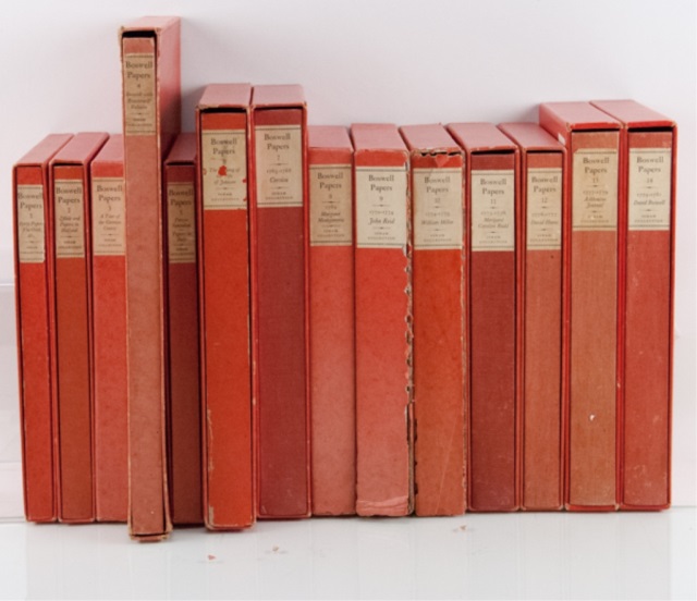 Appraisal: Fourteen Volumes of Boswell Papers Titles of other volumes vary