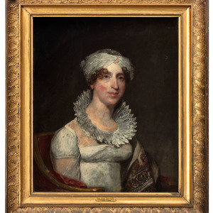 Appraisal: Attributed to Gilbert Stuart American - Portrait of Mrs Isaac