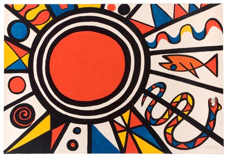 Appraisal: ALEXANDER CALDER Revolution Inacheve Color lithograph x mm x inches