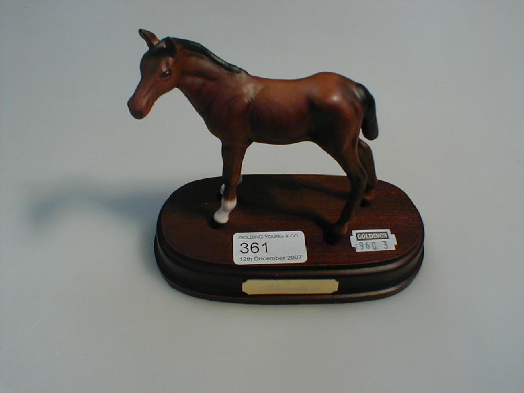 Appraisal: A Royal Doulton model of a foal on plinth Adventure