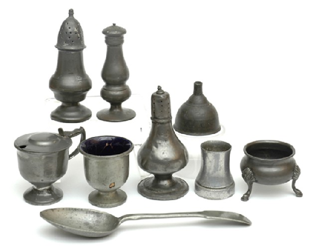 Appraisal: A COLLECTION OF ASSORTED PEWTER CRUETS th to th century