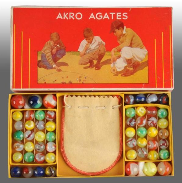 Appraisal: Akro No Marble Box Set Description count assorted aids and