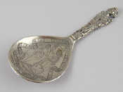 Appraisal: A Scandinavian silver spoon in the seventeenth century manner engraved