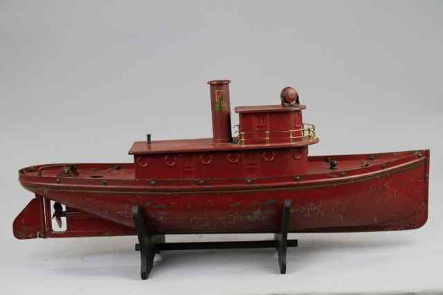 Appraisal: BUDDY 'L' RED TUGBOAT Extremely rare example pressed steel painted