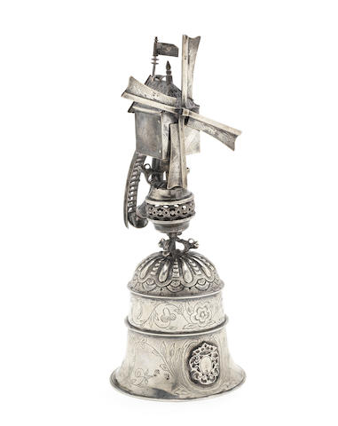 Appraisal: A late- th early th century continental silver 'windmill' wager