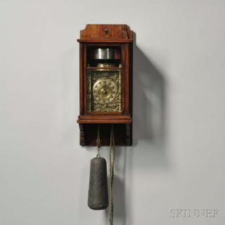 Appraisal: Japanese Eight-day Lantern Clock and Wall Bracket c straight-sided bell