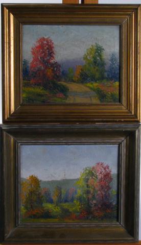 Appraisal: Joseph Trover two x Oil on Board Signed Lower Right