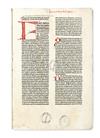 Appraisal: BIBLIA LATINA of leaves lacks the initial blank Gothic type