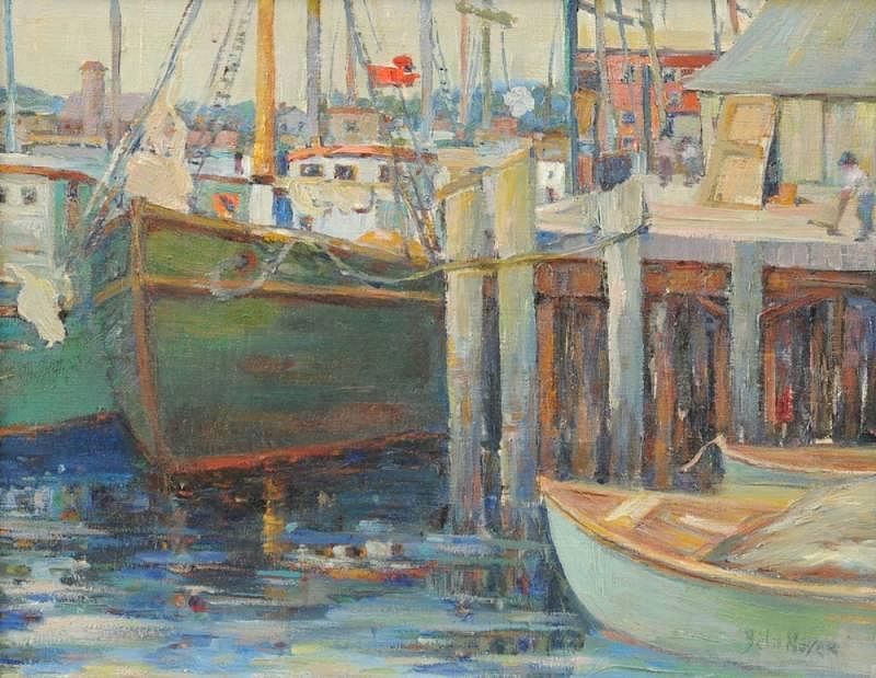 Appraisal: PETER BELA MAYER American - A PAINTING Gloucester Harbor PETER