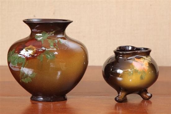 Appraisal: TWO PIECES WELLER LOUWELSA ART POTTERY Both pieces have impressed