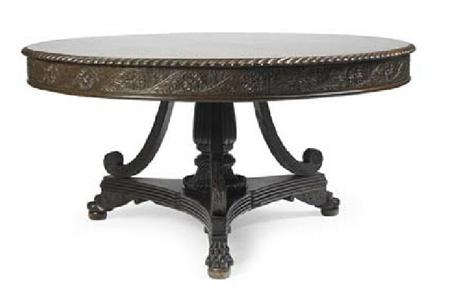 Appraisal: A mid th century Anglo Indian padouk breakfast table the