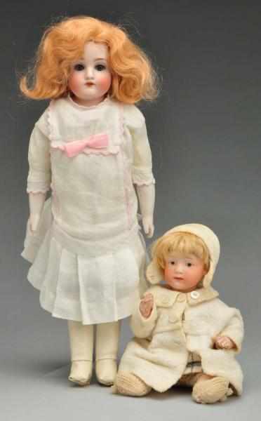 Appraisal: Lot of German Bisque Dolls Description Kestner bisque shoulder head