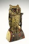 Appraisal: MECHANICAL BANK - Dated cast iron 'Owl Turns Head' mechanical