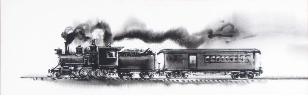 Appraisal: Edwin Fulwider OH IN - x Charcoal SLL Locomotive at