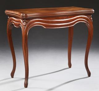 Appraisal: French Louis XV Style Carved Mahogany Games Table th c