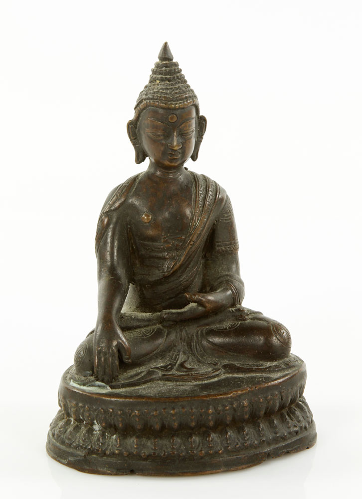 Appraisal: - Chinese Bronze Sitting Buddha Bronze sitting Buddha China th