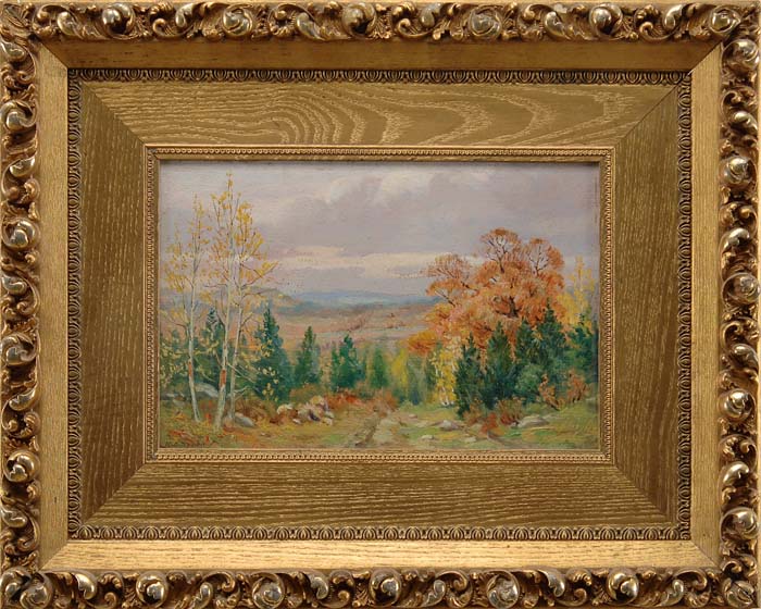 Appraisal: HENRY ORNE RYDER American - PANORAMIC AUTUMN LANDSCAPE Oil on