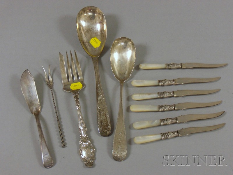 Appraisal: Eleven Sterling Silver Serving Pieces including a large Kirk serving