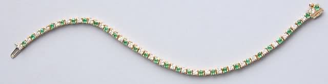 Appraisal: KY gold diamonds approximately ctw emeralds approximately ctw l S