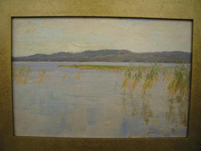 Appraisal: Leonid P Baikou Russian Impressionistic Oil landscape with lake unsigned