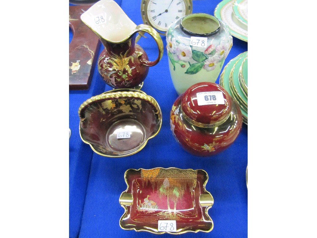 Appraisal: Five pieces of Carlton Ware and Crown Devon